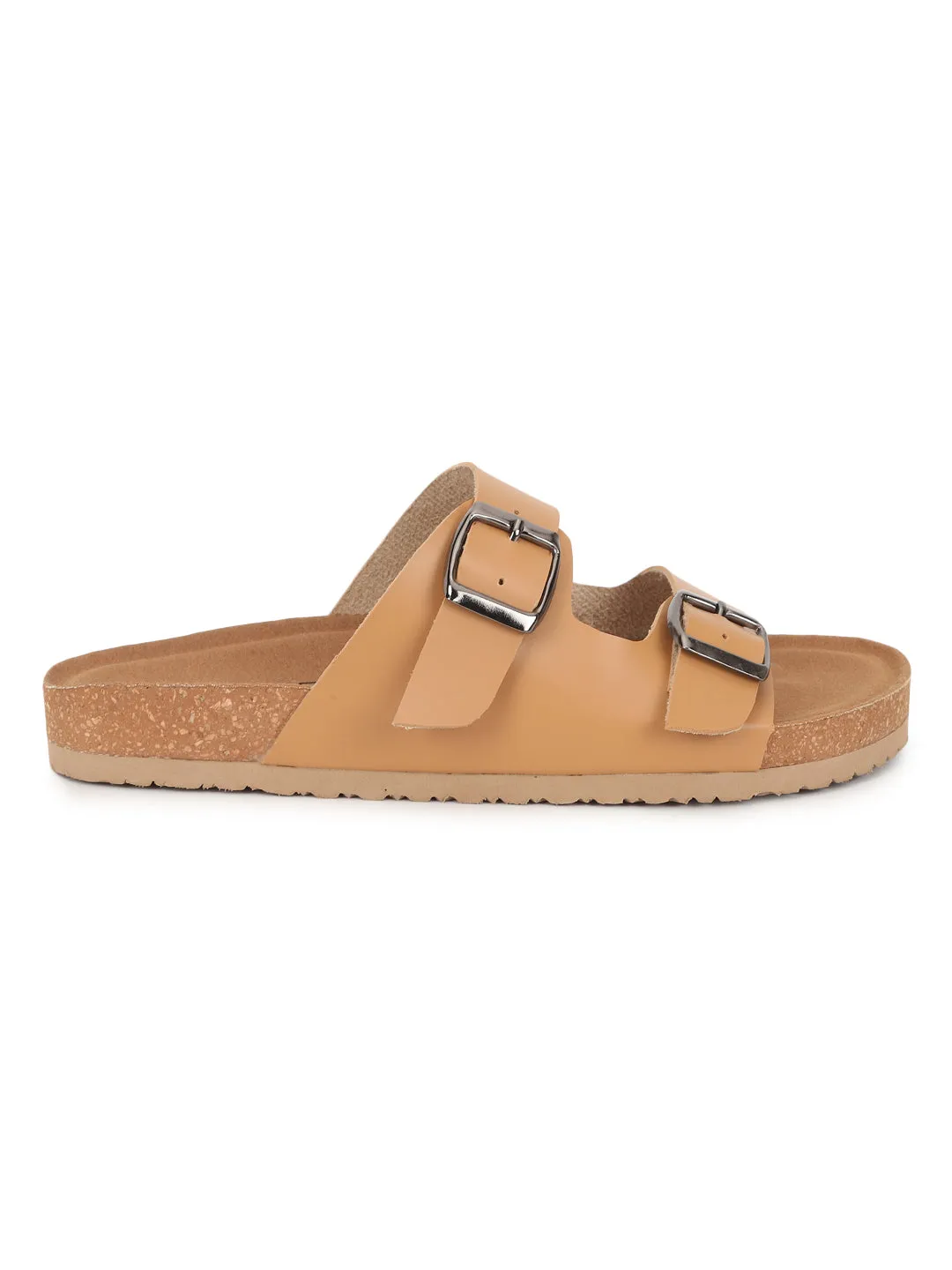 Camel PU Kork-Latex-Einlegesohle Flats (TC-070203-CML)