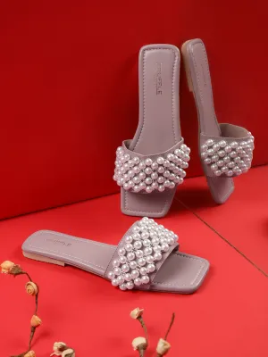Champagne PU Schlupf-Slipper (TC-KL004-CHAM)