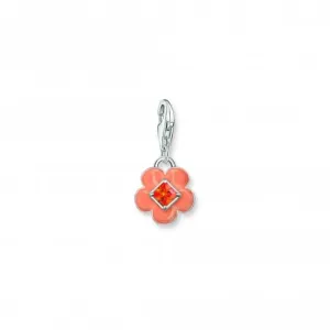 Charmista Orangenfarbenes Kaltemaille-Blumen-Anhänger 2029-041-8 Thomas Sabo Sammelcharm