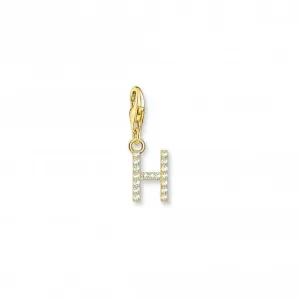 Charmista Weißgold-vergoldetes Zirkonia-Buchstaben-H-Anhänger 1971-414-14 Thomas Sabo Sammelbare Charms