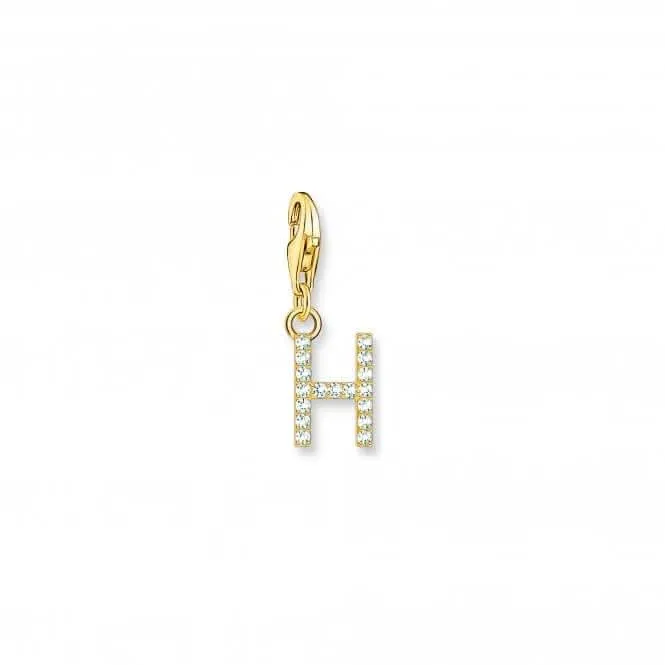 Charmista Weißgold-vergoldetes Zirkonia-Buchstaben-H-Anhänger 1971-414-14 Thomas Sabo Sammelbare Charms