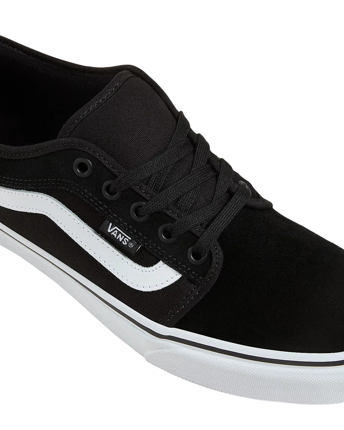Chukka Low Seitenspiegel-Schuhe in Schwarz & Weiß