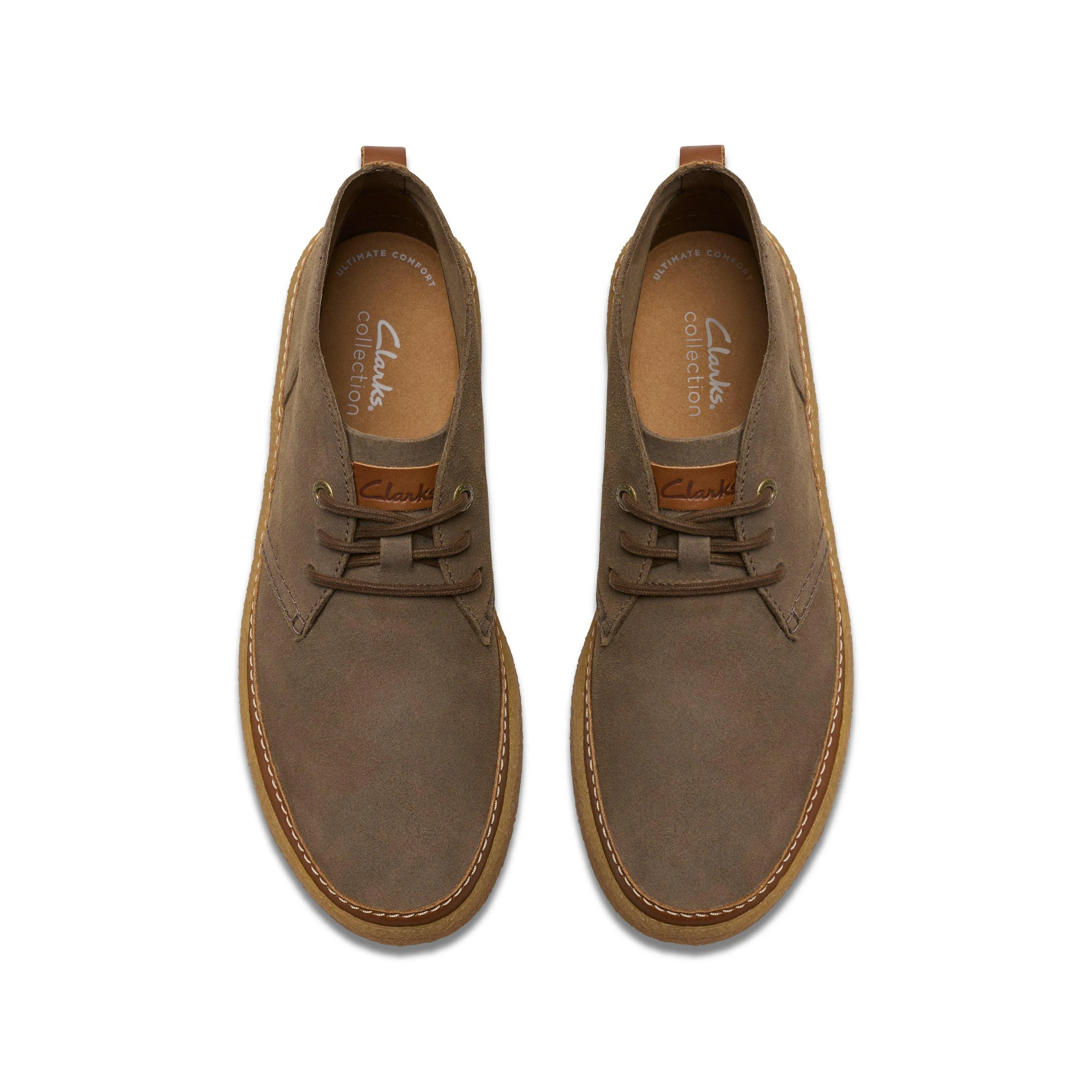 Clarks Oakpark Mid in Grauem Leder