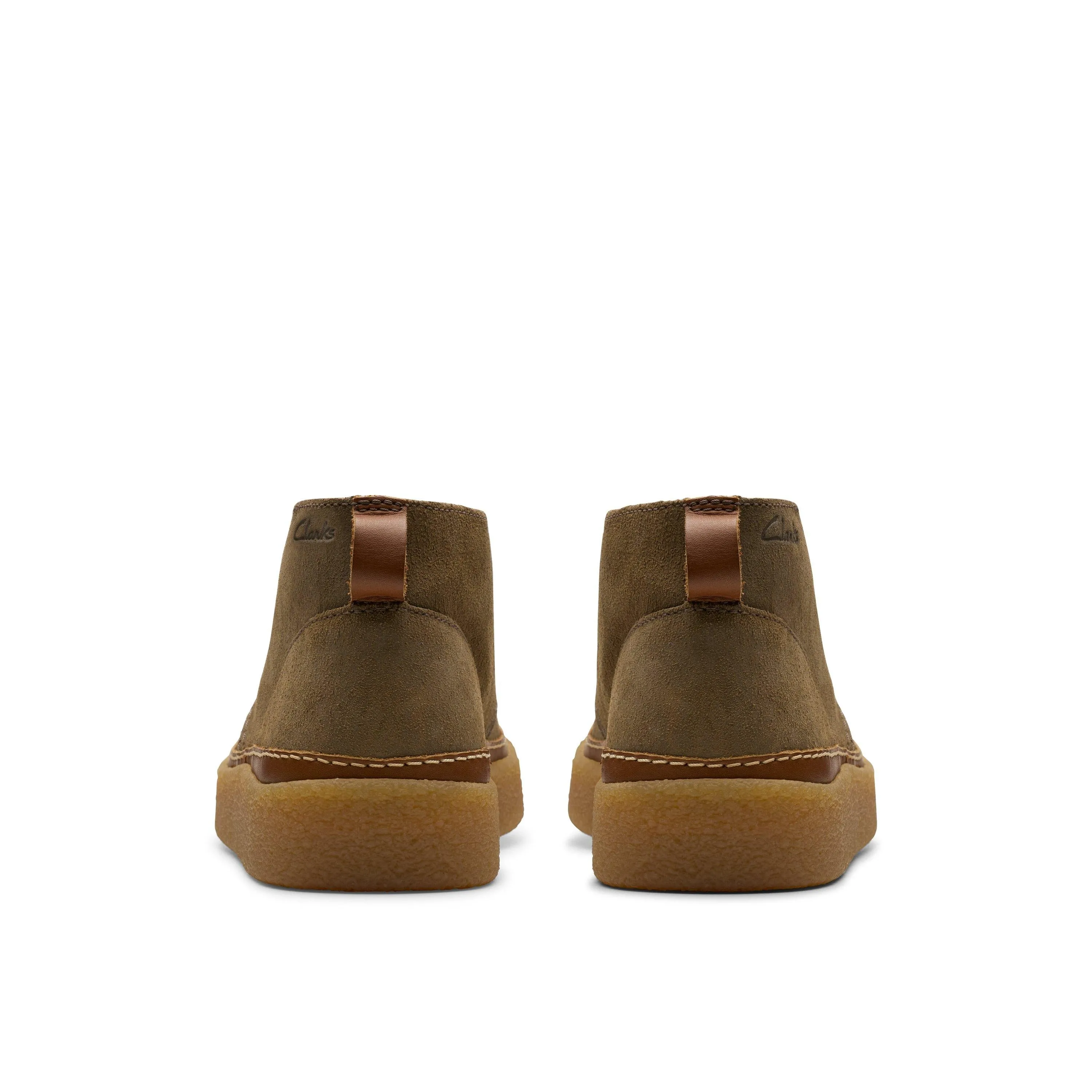Clarks Oakpark Mid in Grauem Leder
