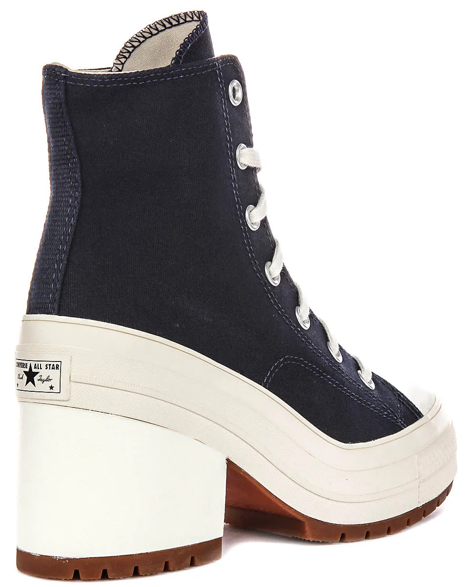 Converse A07565C De Luxe Absatz in Marineblau Weiß Schuhe Converse