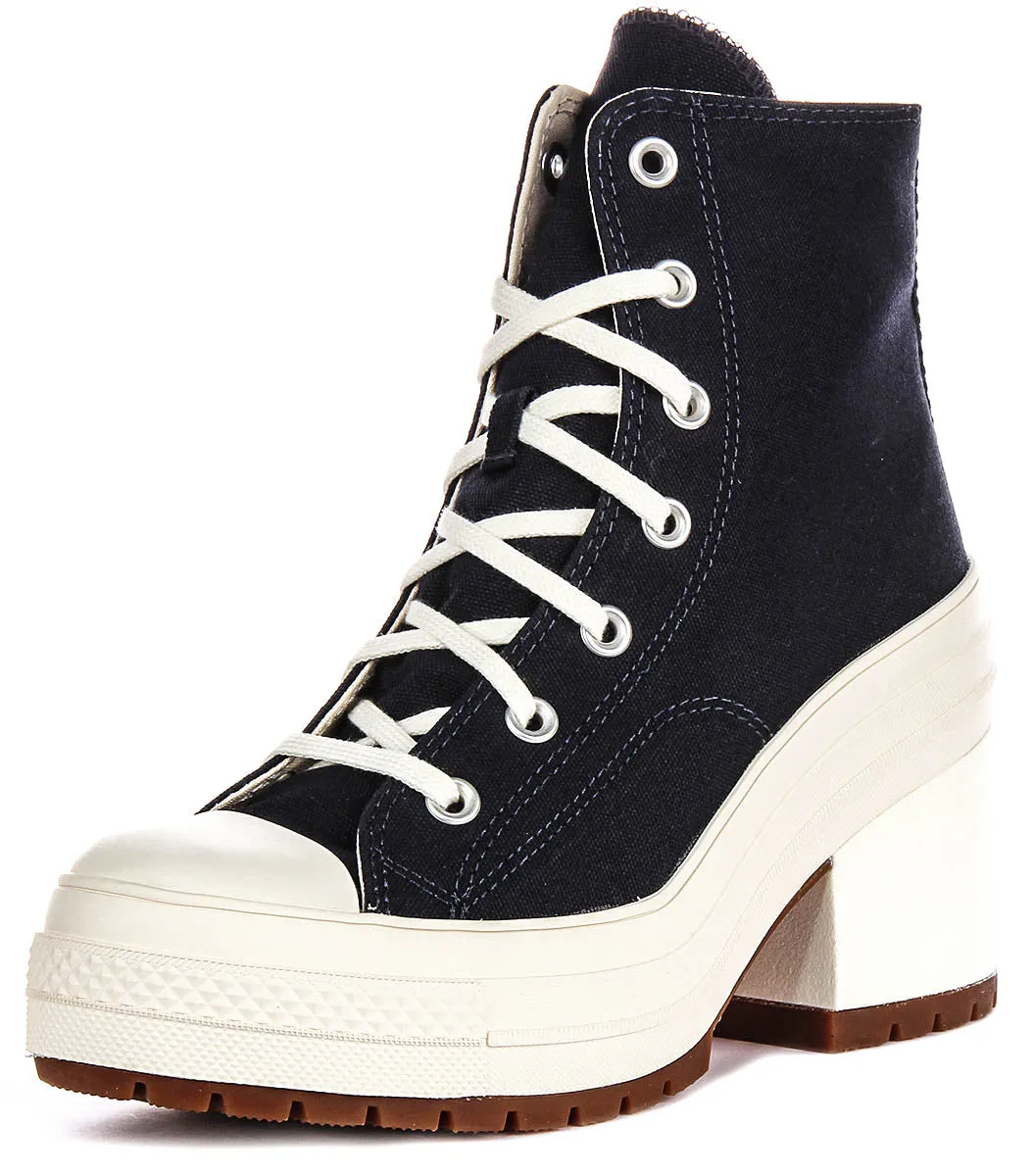 Converse A07565C De Luxe Absatz in Marineblau Weiß Schuhe Converse