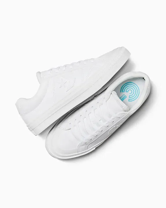 CONVERSE Unisex-Sportschuhe aus Kunstleder in Triple White für den Casual-Look