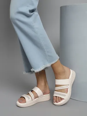 Creme PU Schlupf-Slipper (TC-ST-021-CRM)