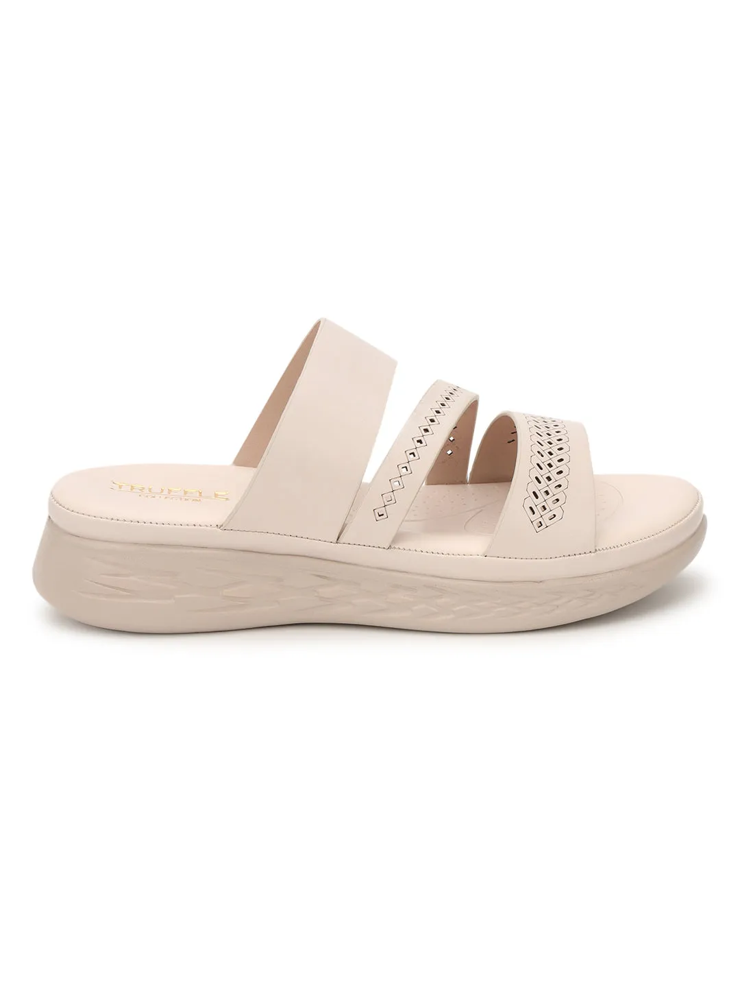 Creme PU Schlupf-Slipper (TC-ST-021-CRM)