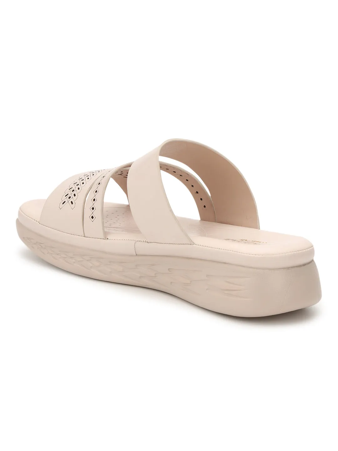 Creme PU Schlupf-Slipper (TC-ST-021-CRM)