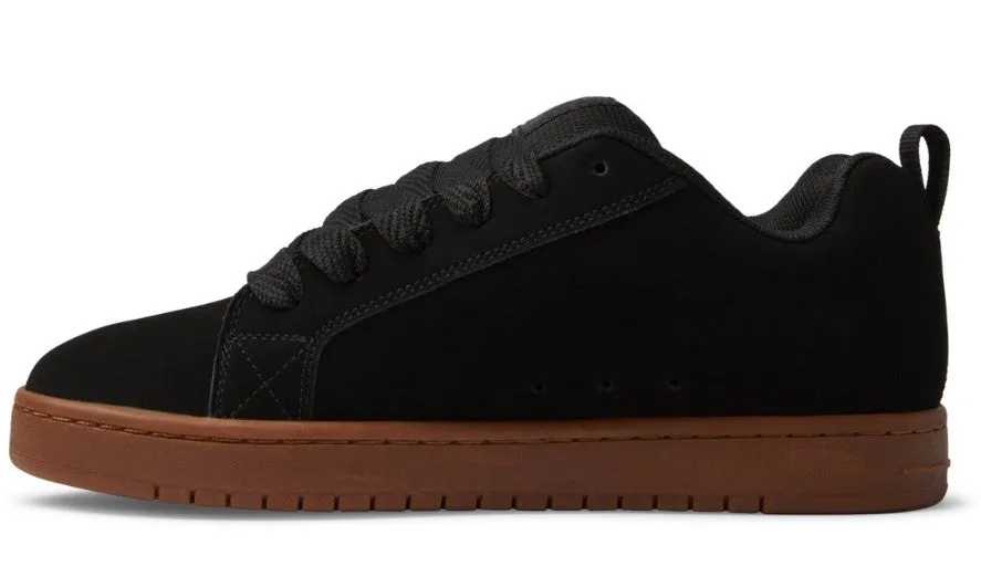D.C. Court Graffik Schwarze Gummisohle Schuhe Schwarz