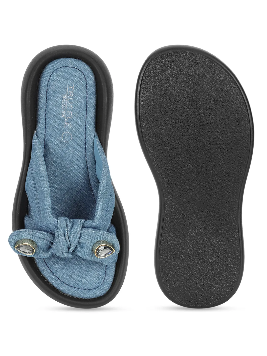Stylische Flats Denim Blue Diamond (TC-RS3587-DNM)