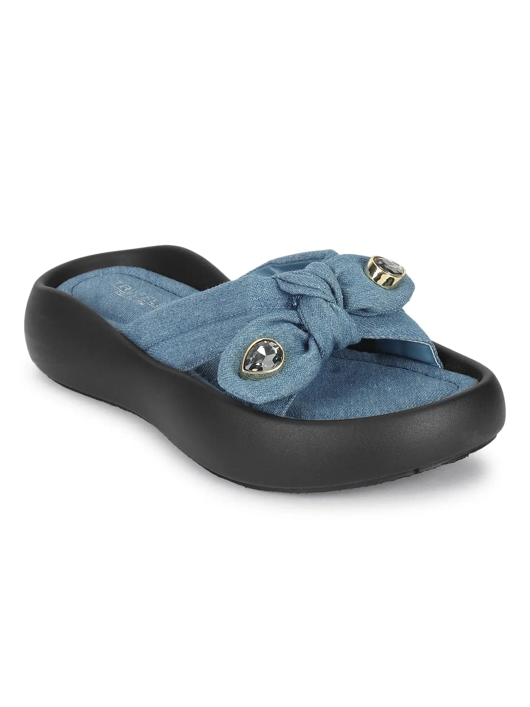 Stylische Flats Denim Blue Diamond (TC-RS3587-DNM)