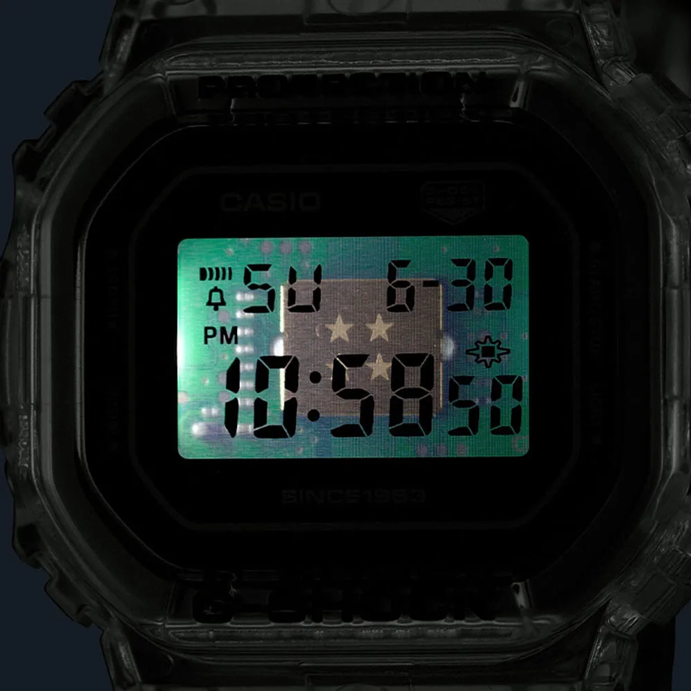 Digitale Herrenuhren G-Shock DW5040RX-7 40. Jubiläums-Skeleton-Remix-Digitaluhr