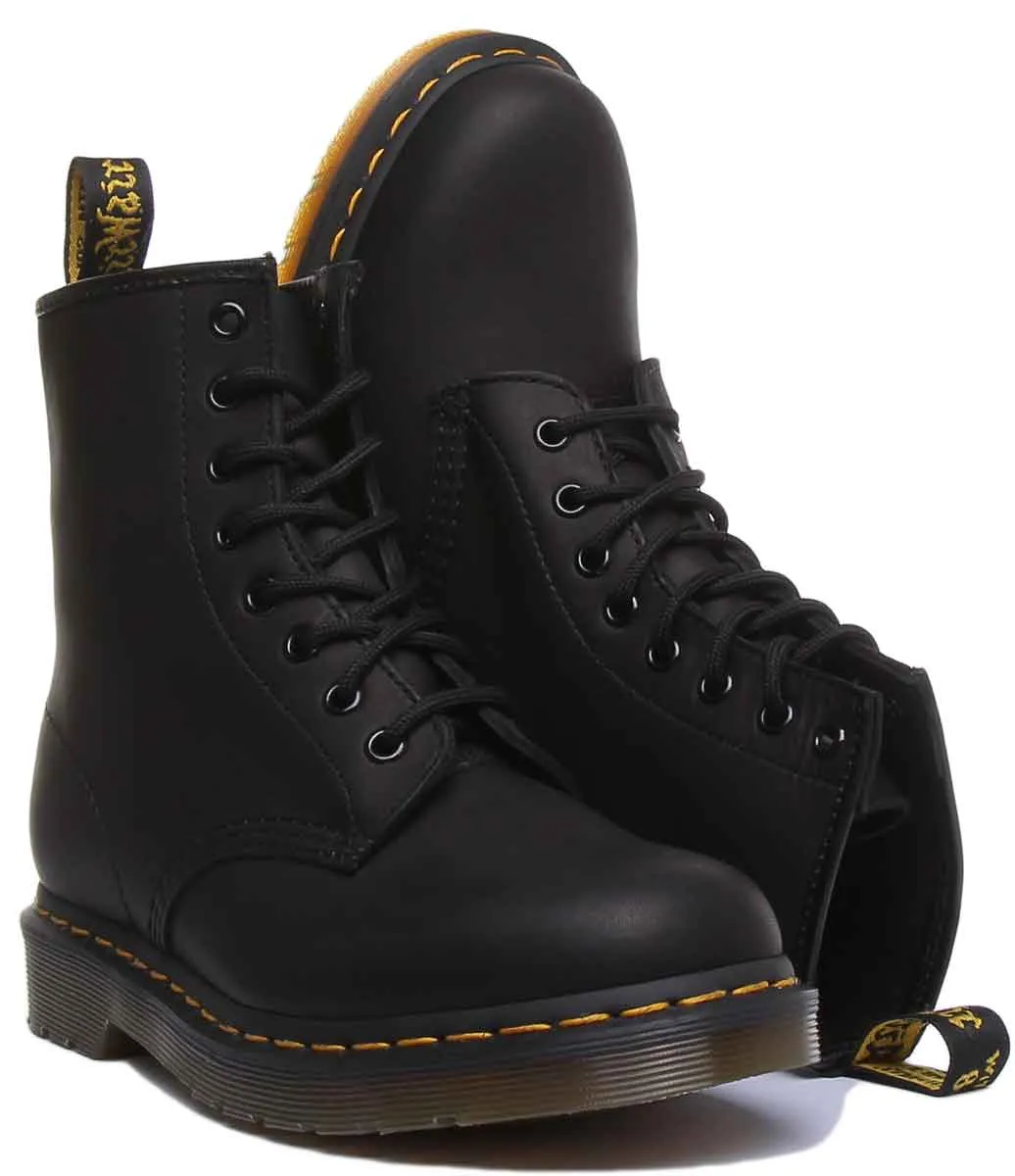 Dr. Martens 1460 Fettglanz in schwarzen Schuhen Dr. Martens