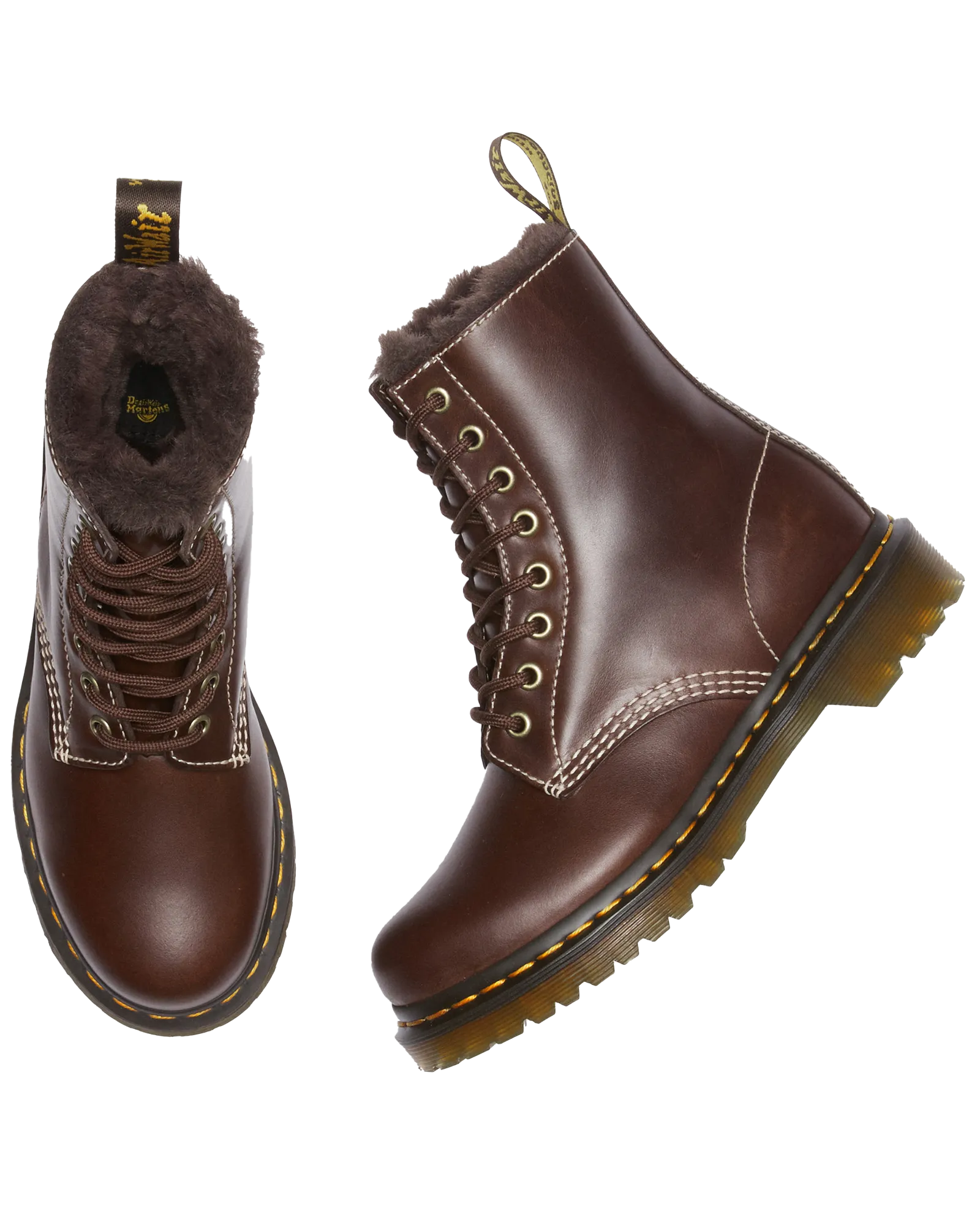 Dr. Martens Schuhe 1460 Serena Classic Stiefel in Dunkelbraun