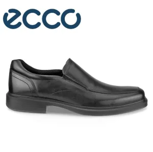 Ecco Helsinki Schwarzes Leder Slip-On Schuh Schwarz