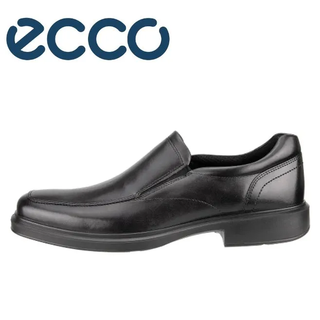 Ecco Helsinki Schwarzes Leder Slip-On Schuh Schwarz