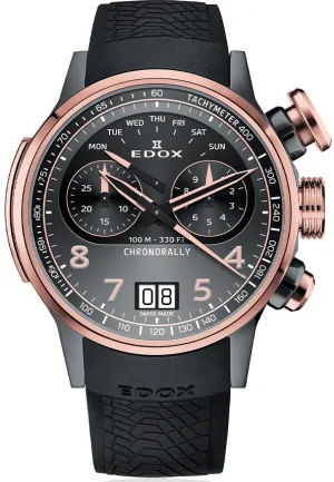 Edox Uhren Edox Chronorally Chronograph Titanium Armbanduhr