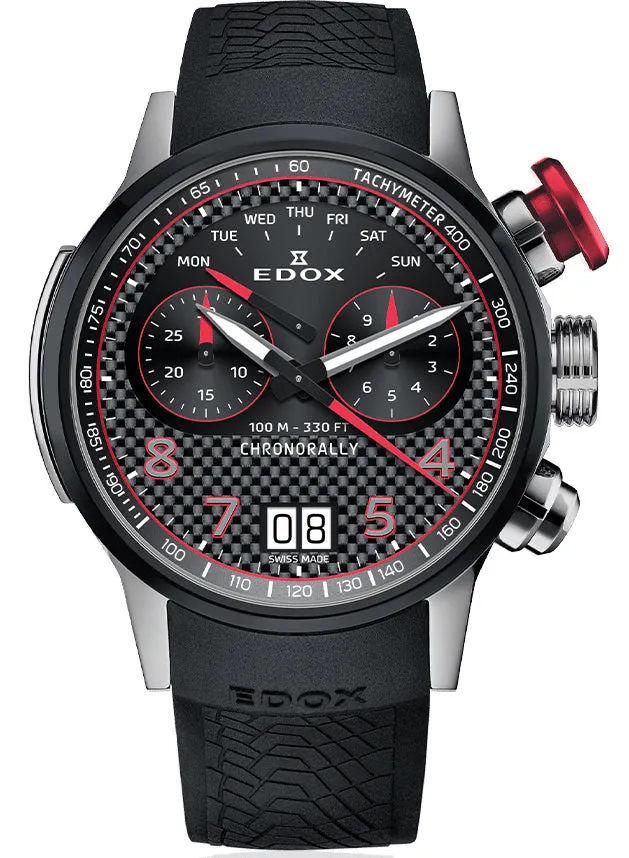 Edox Uhren Edox Chronorally Chronograph Titanium Armbanduhr