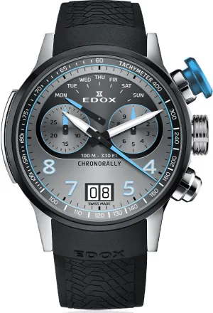 Edox Uhren Edox Chronorally Chronograph Titanium Armbanduhr