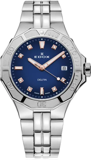 Edox Uhren Edox Delfin The Original Lady Quarz 3 Zeiger Special Edition Armbanduhr