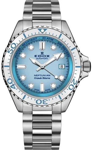 Edox Uhren Edox Neptunian Grande Reserve Blaue Uhr