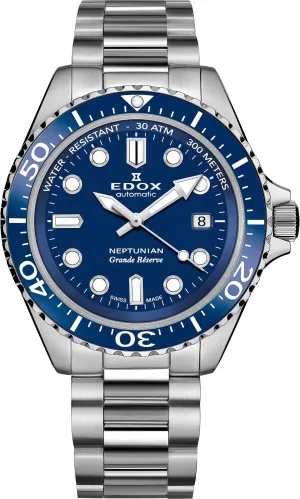 Edox Uhren Edox Neptunian Grande Reserve Blaue Uhr