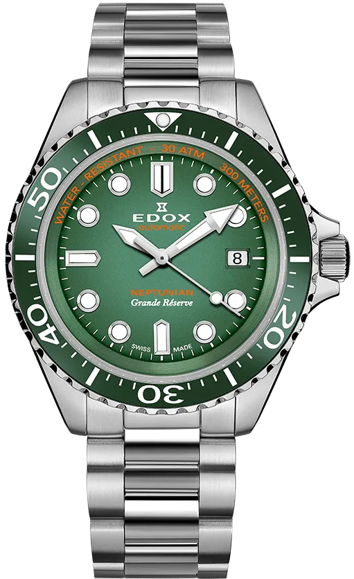 Edox Uhren Edox Neptunian Grande Reserve Grün