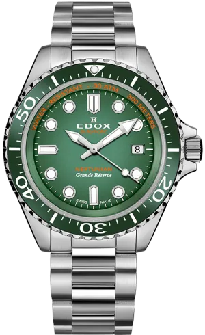 Edox Uhren Edox Neptunian Grande Reserve Grün