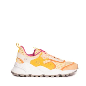 Flower Mountain Damen Koetsu Wildleder Karo Beige / Ocker