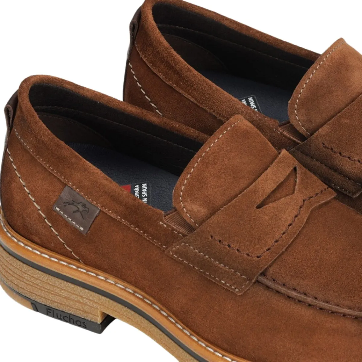Fluchos Herren Kasper Afelpado Antilope Braun Wildleder