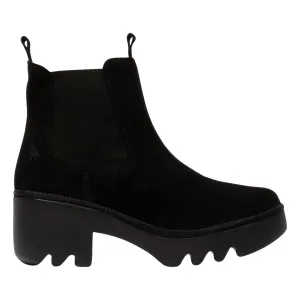 Fly London Damen TRIG514FLY Schwarz Öl Wildleder