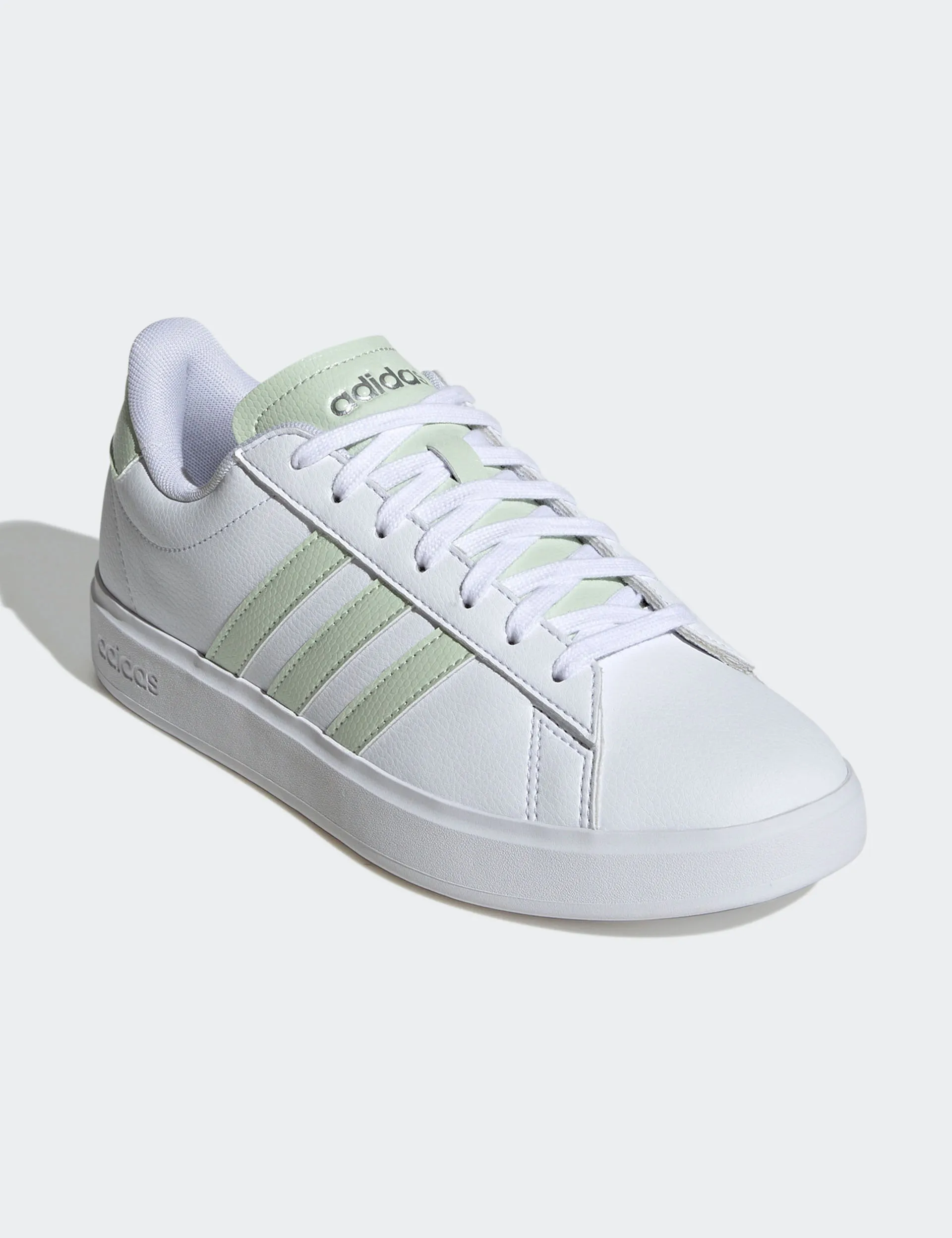 Grand Court 2.0 Schuhe - Wolkenweiß/Leinengrün/Mattes Silber