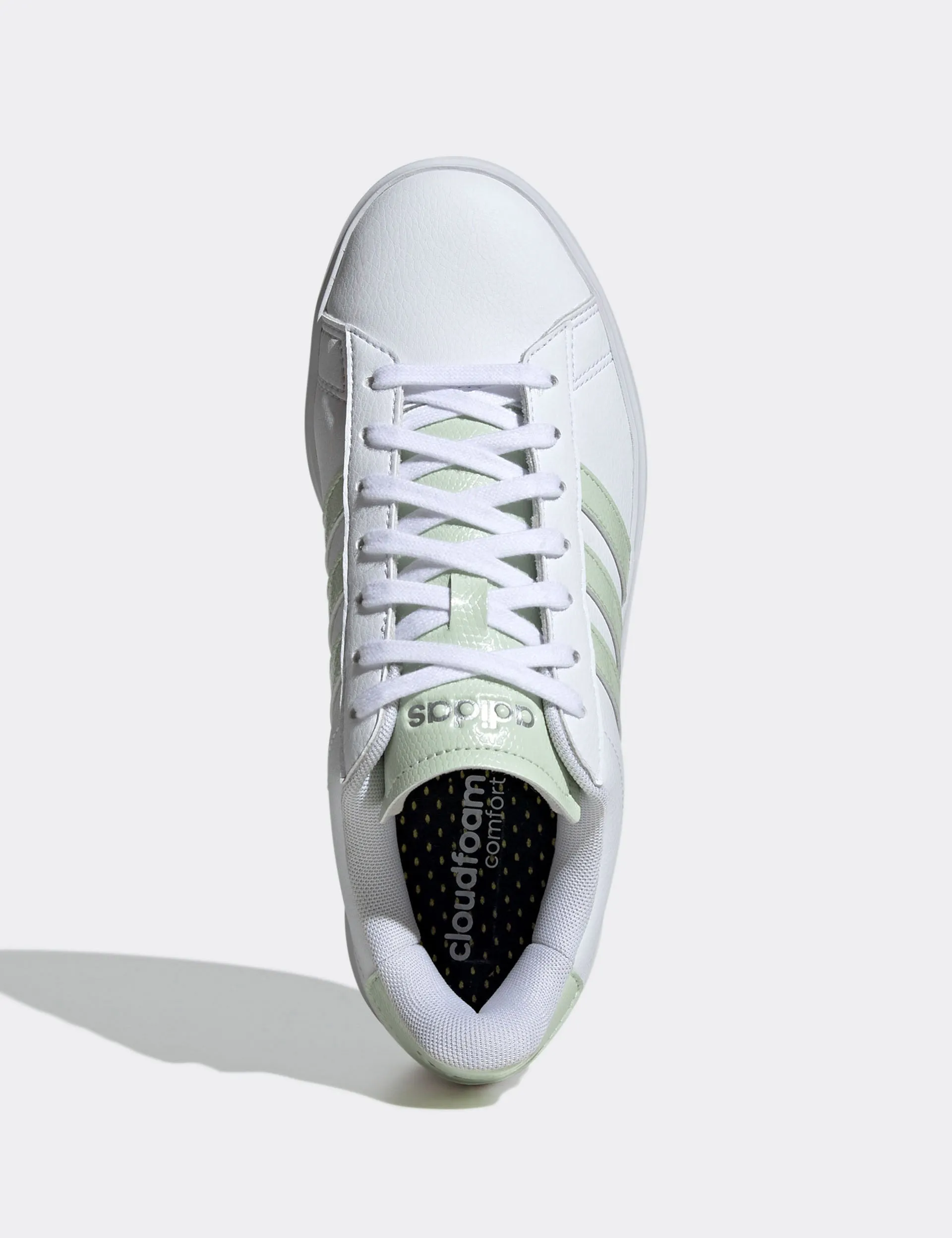 Grand Court 2.0 Schuhe - Wolkenweiß/Leinengrün/Mattes Silber