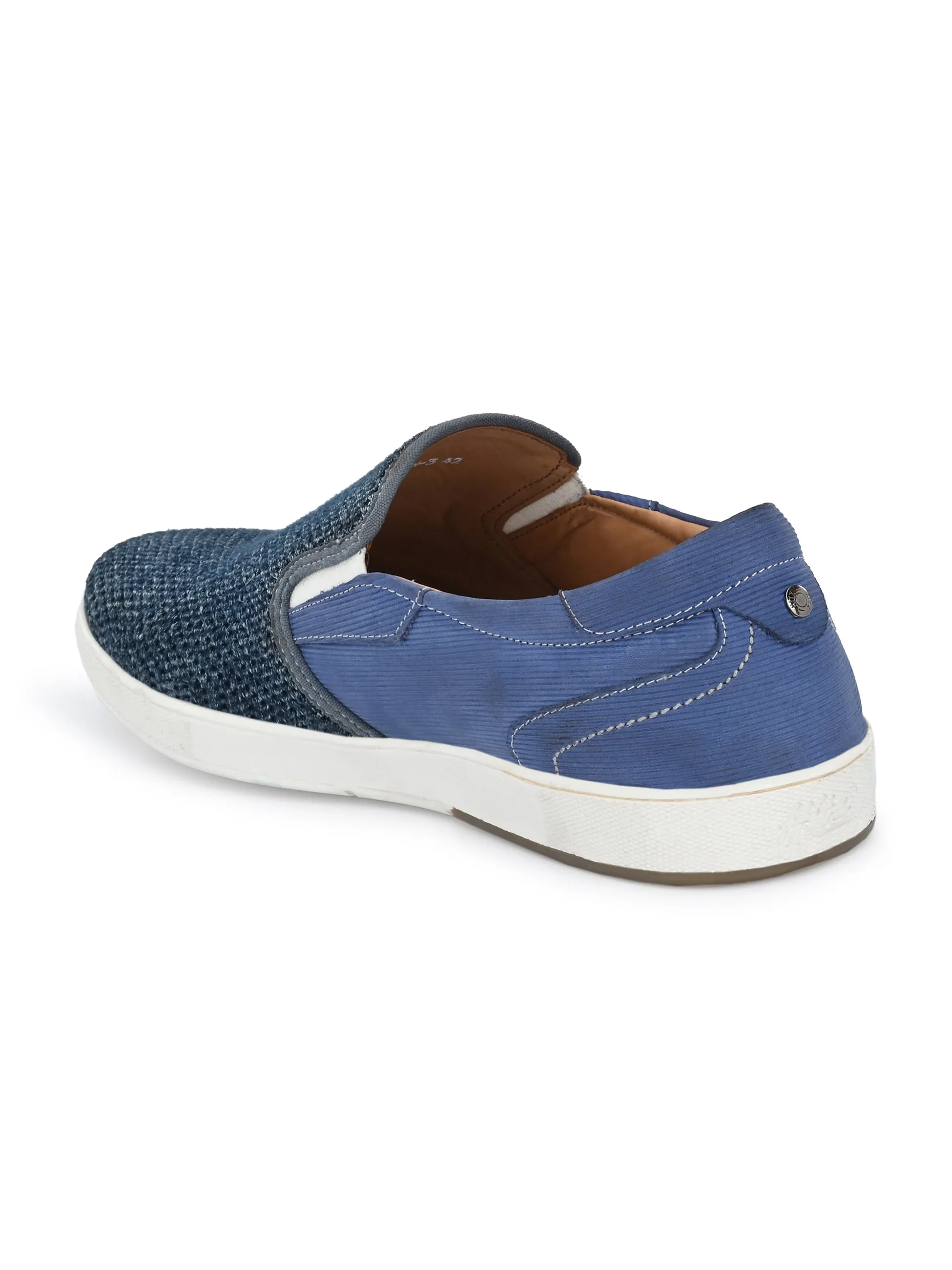 Hitz Herren Blaue Slip-on Freizeitsneaker