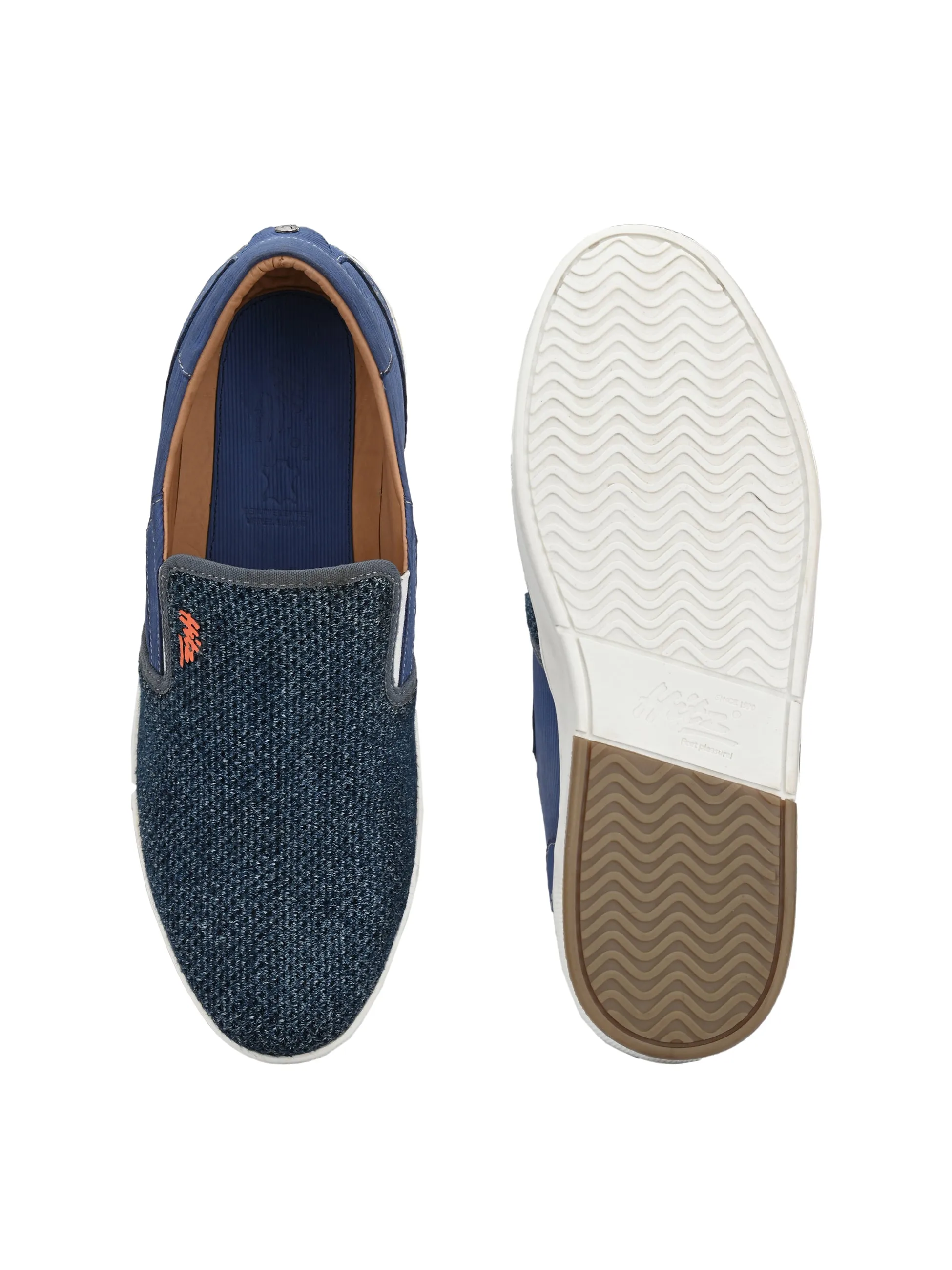 Hitz Herren Blaue Slip-on Freizeitsneaker