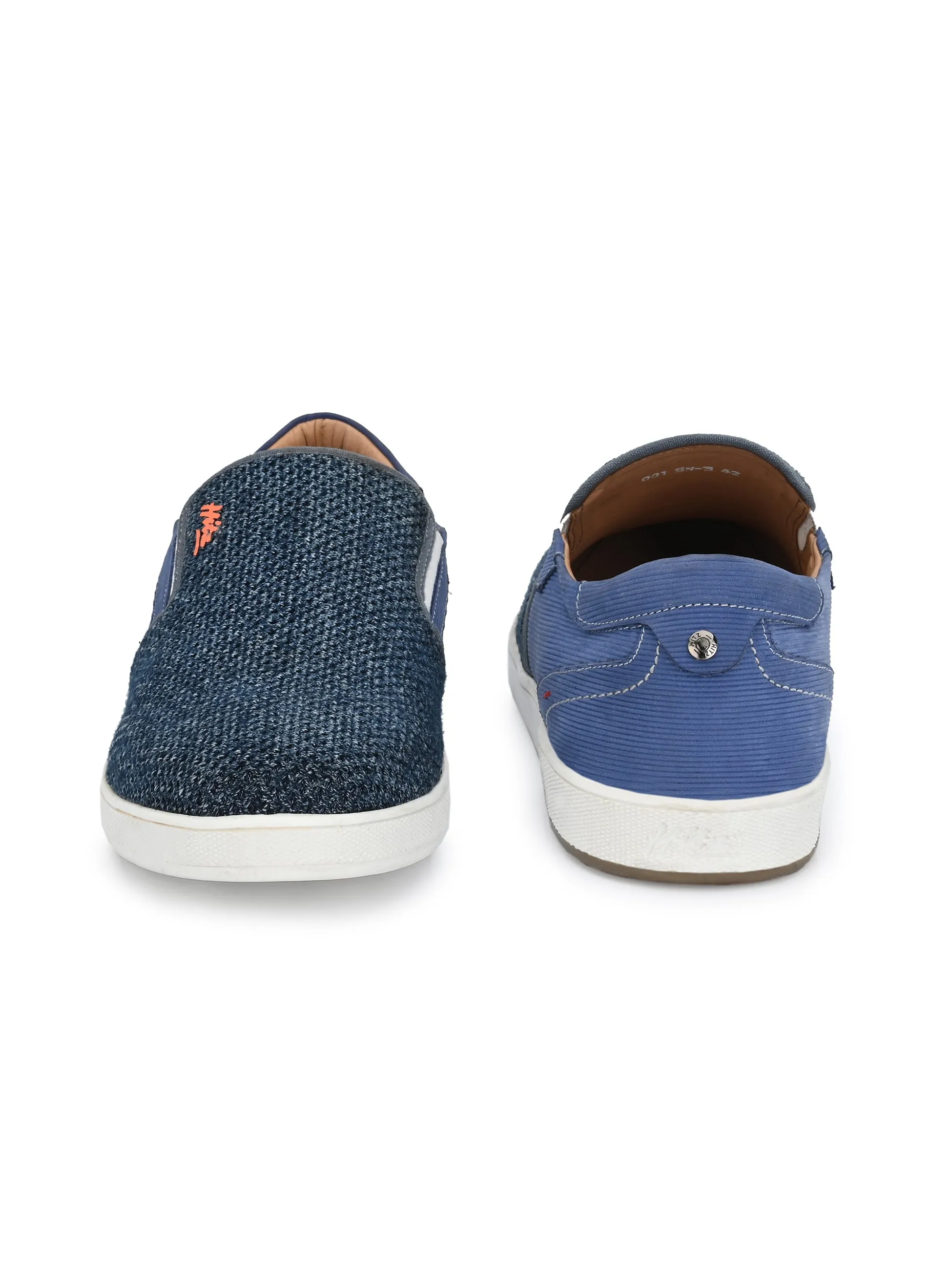 Hitz Herren Blaue Slip-on Freizeitsneaker