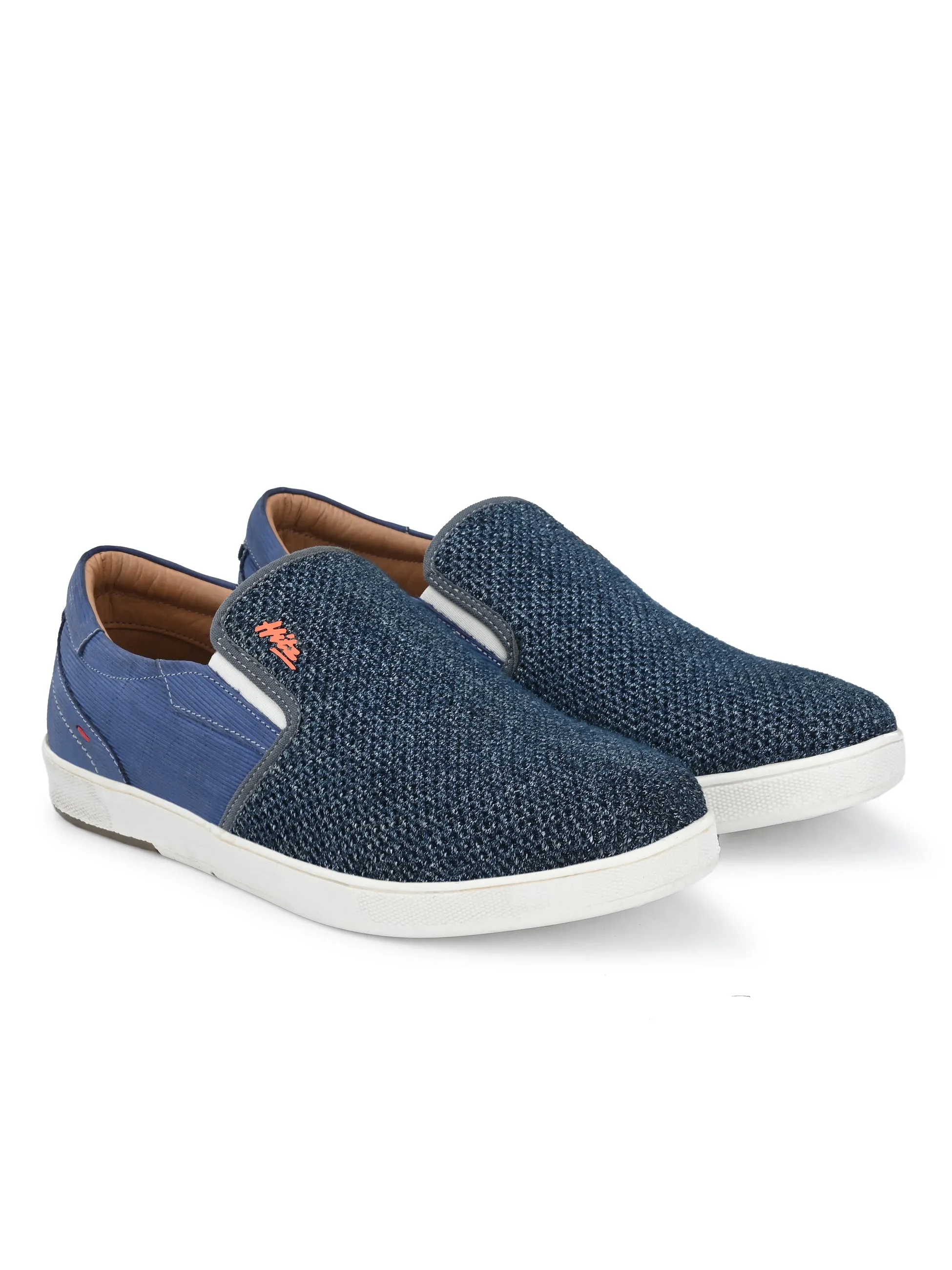 Hitz Herren Blaue Slip-on Freizeitsneaker