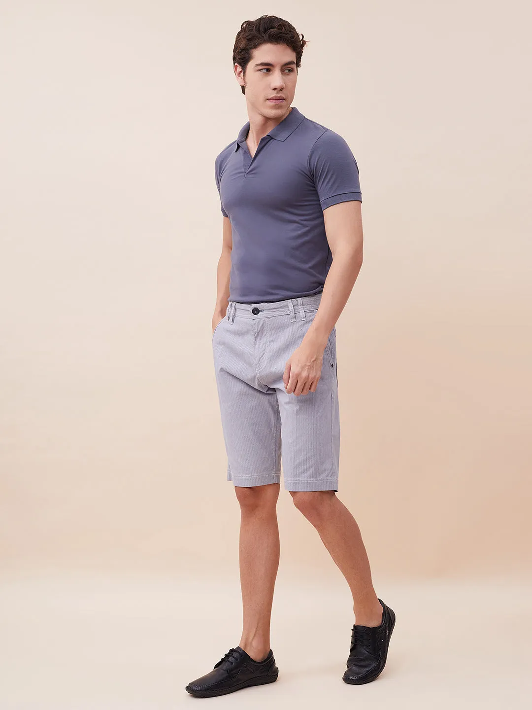 HITZ103 Herren Schwarze Leder Casual Schnürschuhe