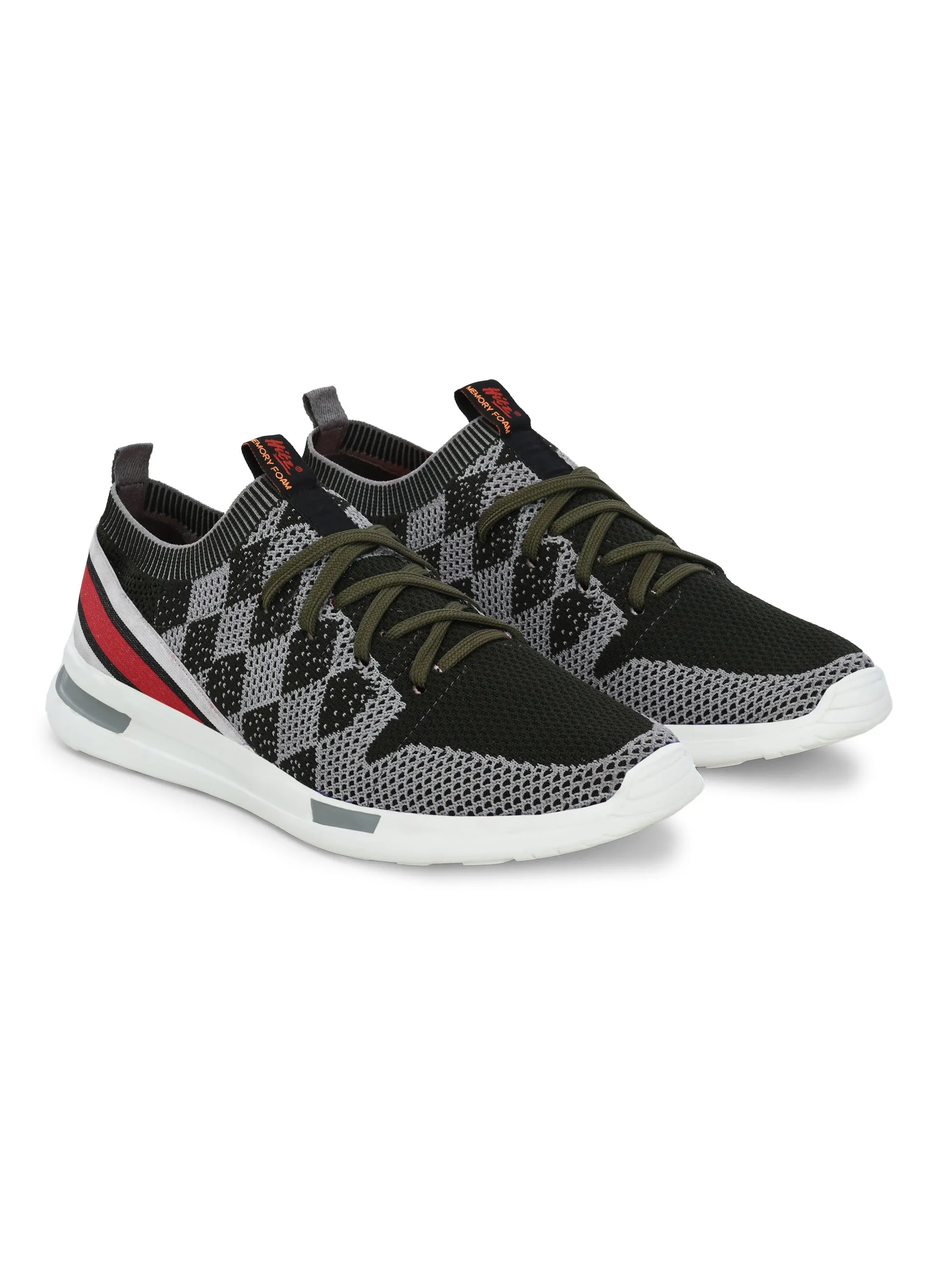 HITZ211 Herren Schwarze Leder Casual Schnürschuhe