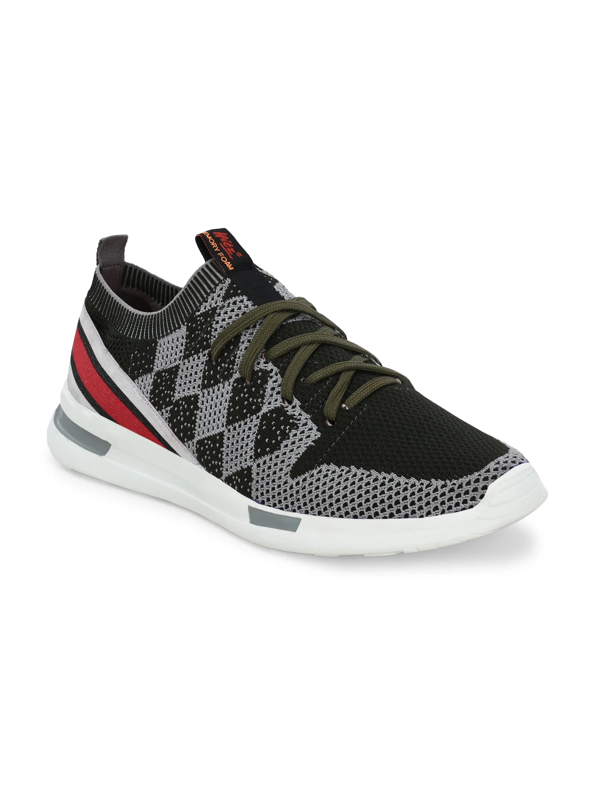 HITZ211 Herren Schwarze Leder Casual Schnürschuhe
