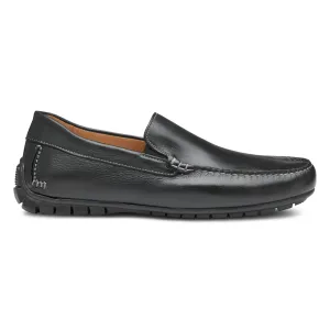 Johnston & Murphy Herren Cort Moc Venetian Schwarz Vollnarbenleder
