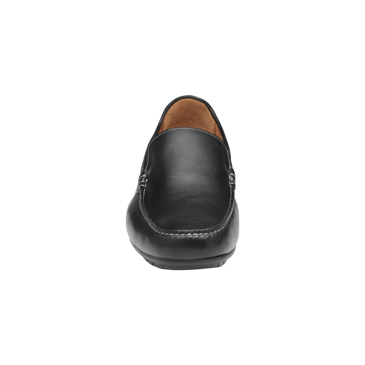 Johnston & Murphy Herren Cort Moc Venetian Schwarz Vollnarbenleder