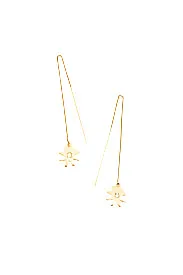 Karen Walker Schmuck Karen Walker - 9 Karat Gelbgold Faden Ohrringe Gänseblümchen