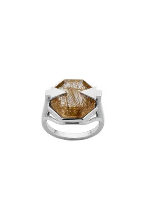 Karen Walker Schmuck Karen Walker Astrid Ring - Silber, Rutilquarz