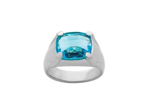Karen Walker Schmuck Karen Walker - Schachbrettmuster Blauer Topas Ring