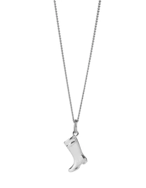 Karen Walker Schmuck Karen Walker - Gummistiefel Halskette Silber