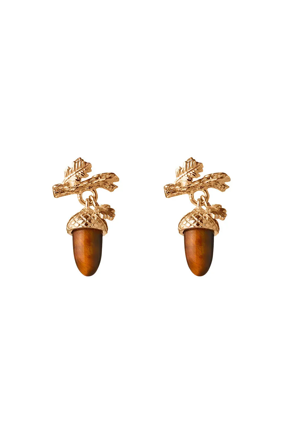 Karen Walker Schmuck Karen Walker - Karen Walker Eichel- und Blattstecker Gold