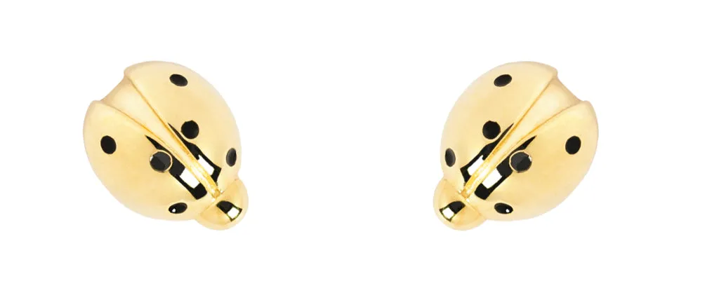 Karen Walker Schmuck Karen Walker - Marienkäfer Stecker 9 Karat Gelbgold